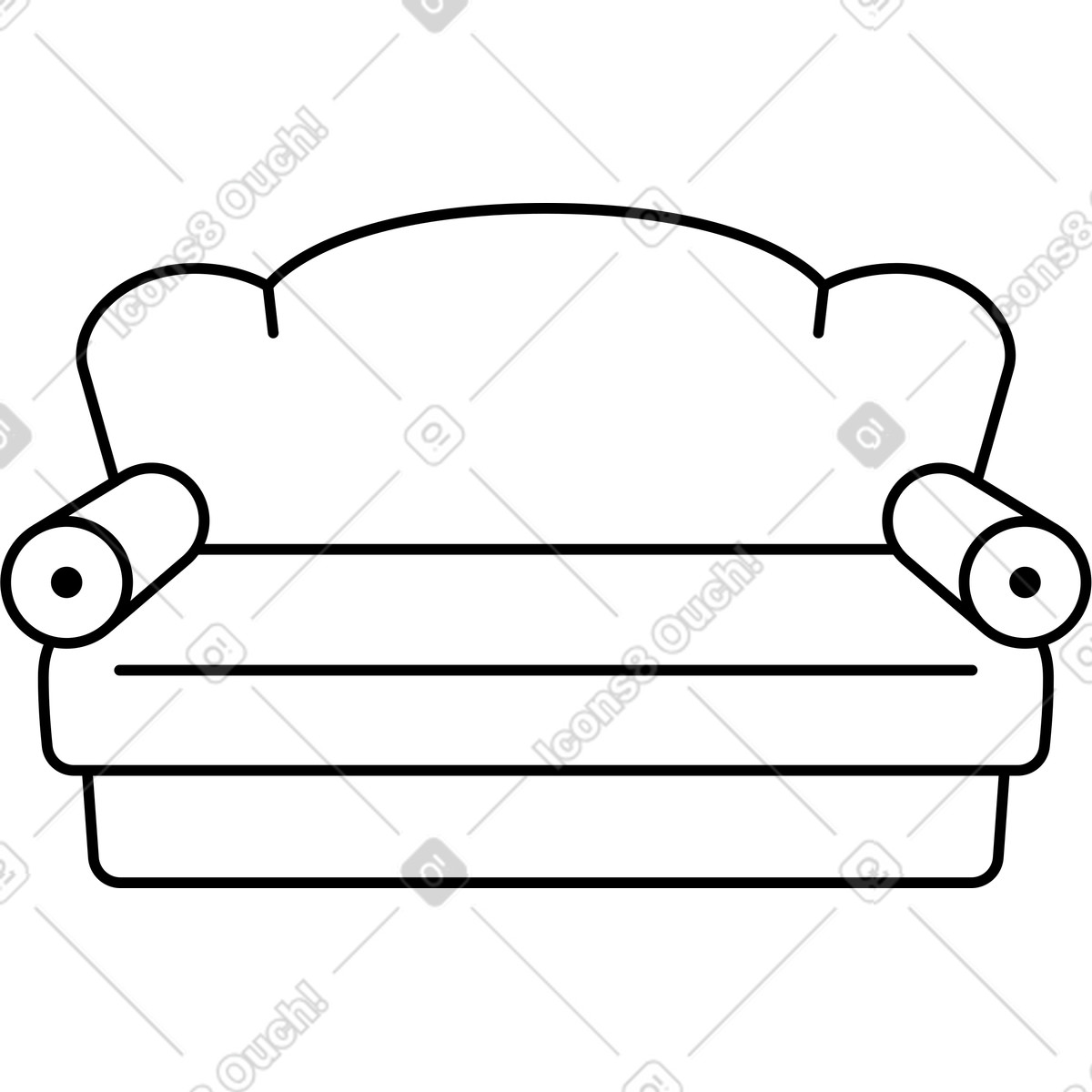 Illustration Canapé dans le style Transistor à télécharger aux formats PNG, SVG