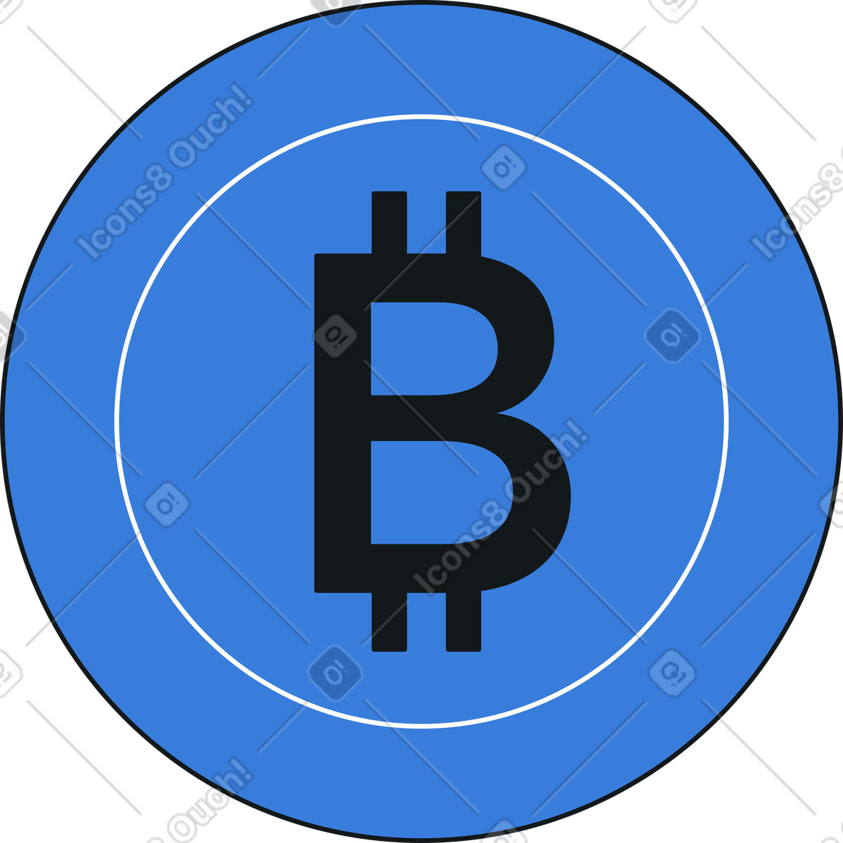 Bitcoin illustration in PNG, SVG