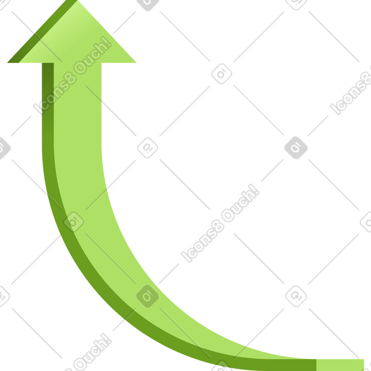 Levels 스타일의 Green arrow up 일러스트레이션 PNG, SVG 다운로드