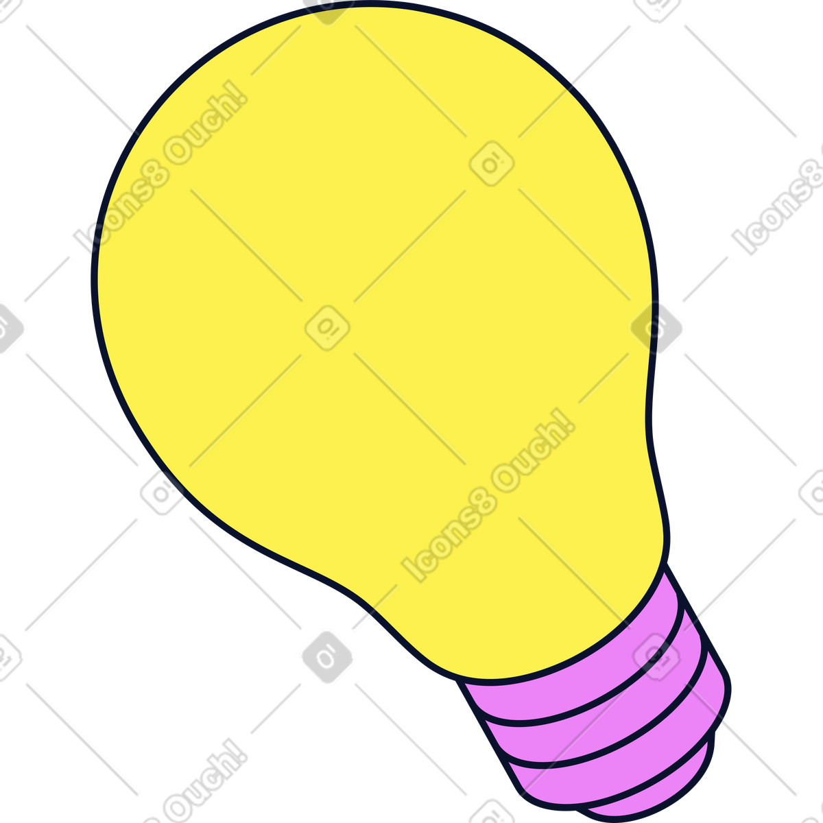 Ilustração de Lâmpada em no estilo Flexy para baixar em PNG, SVG
