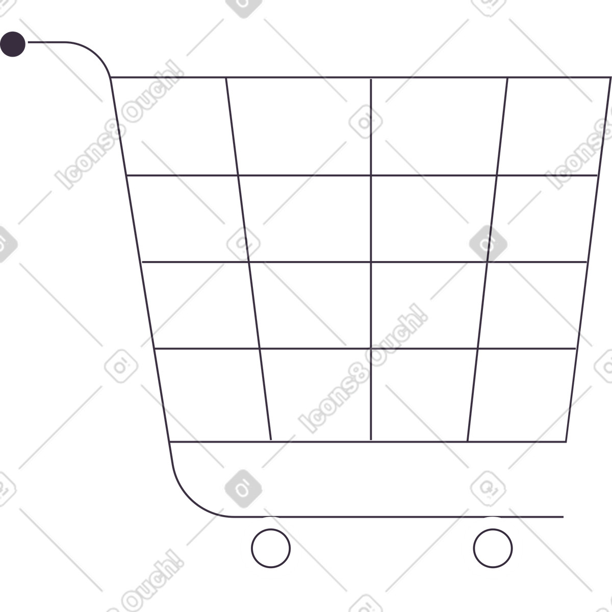 Ilustração de Carrinho compras em no estilo Pale para baixar em PNG, SVG