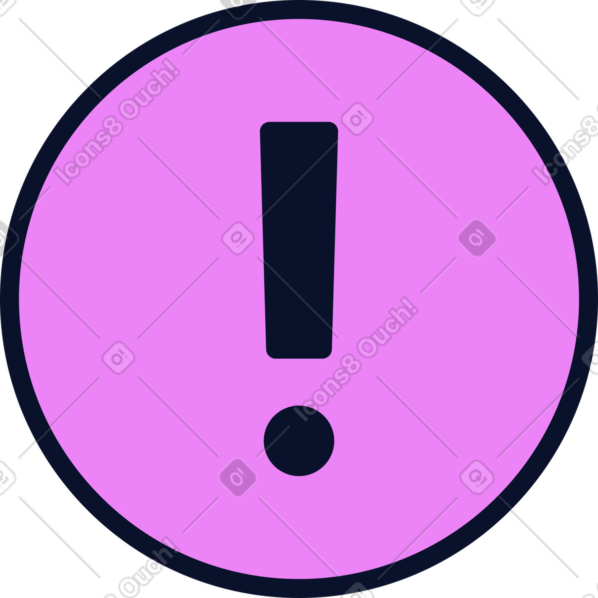 Ausrufezeichen im kreis-Illustration Flexy-Stil als Download in PNG, SVG