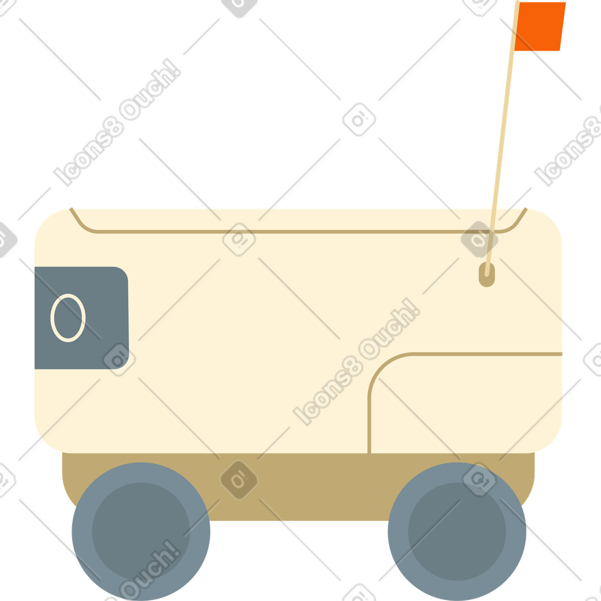 Ilustración Robot de entrega en estilo Catchy a descargar en PNG y SVG