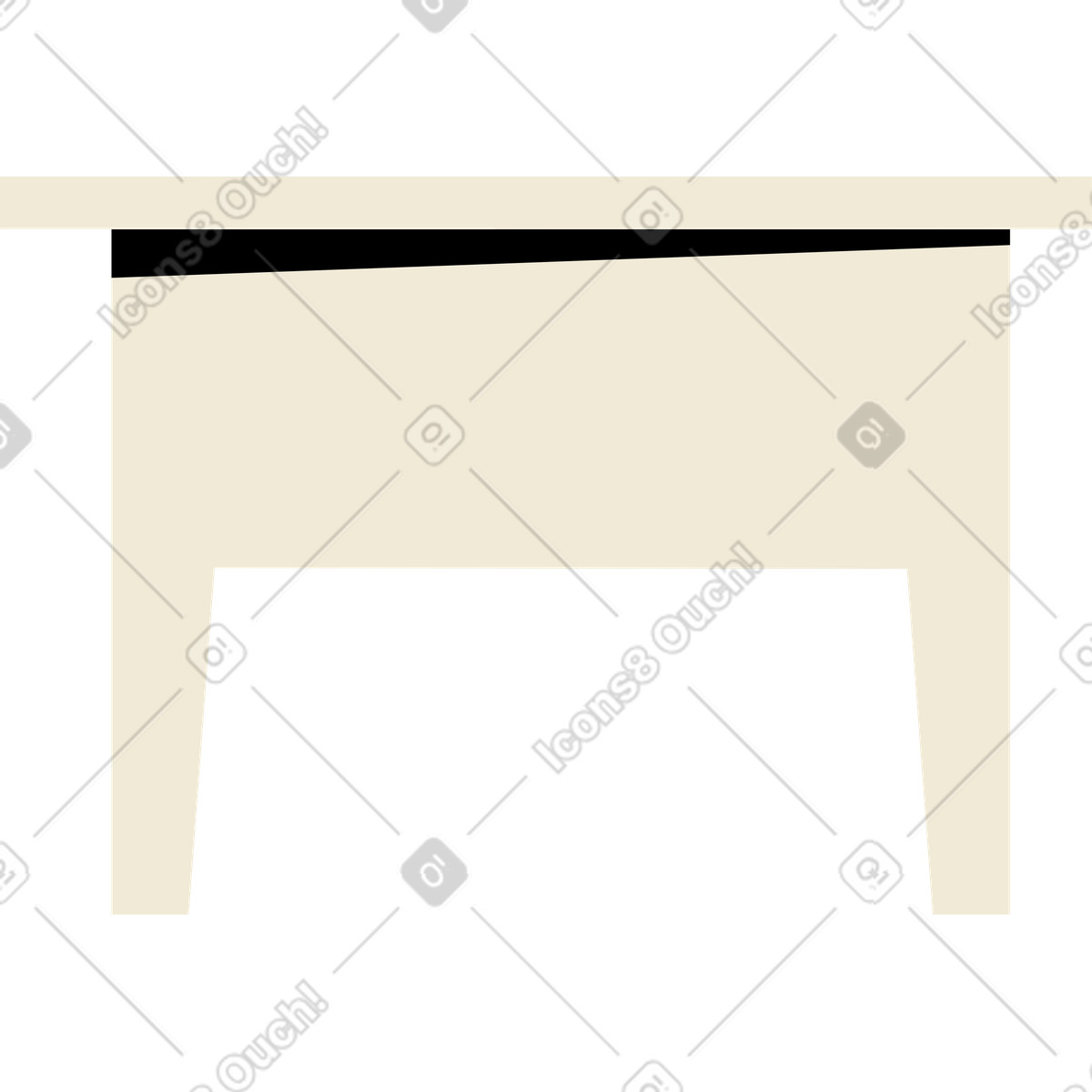 Illustration Table basse beige dans le style Juicy à télécharger aux formats PNG, SVG