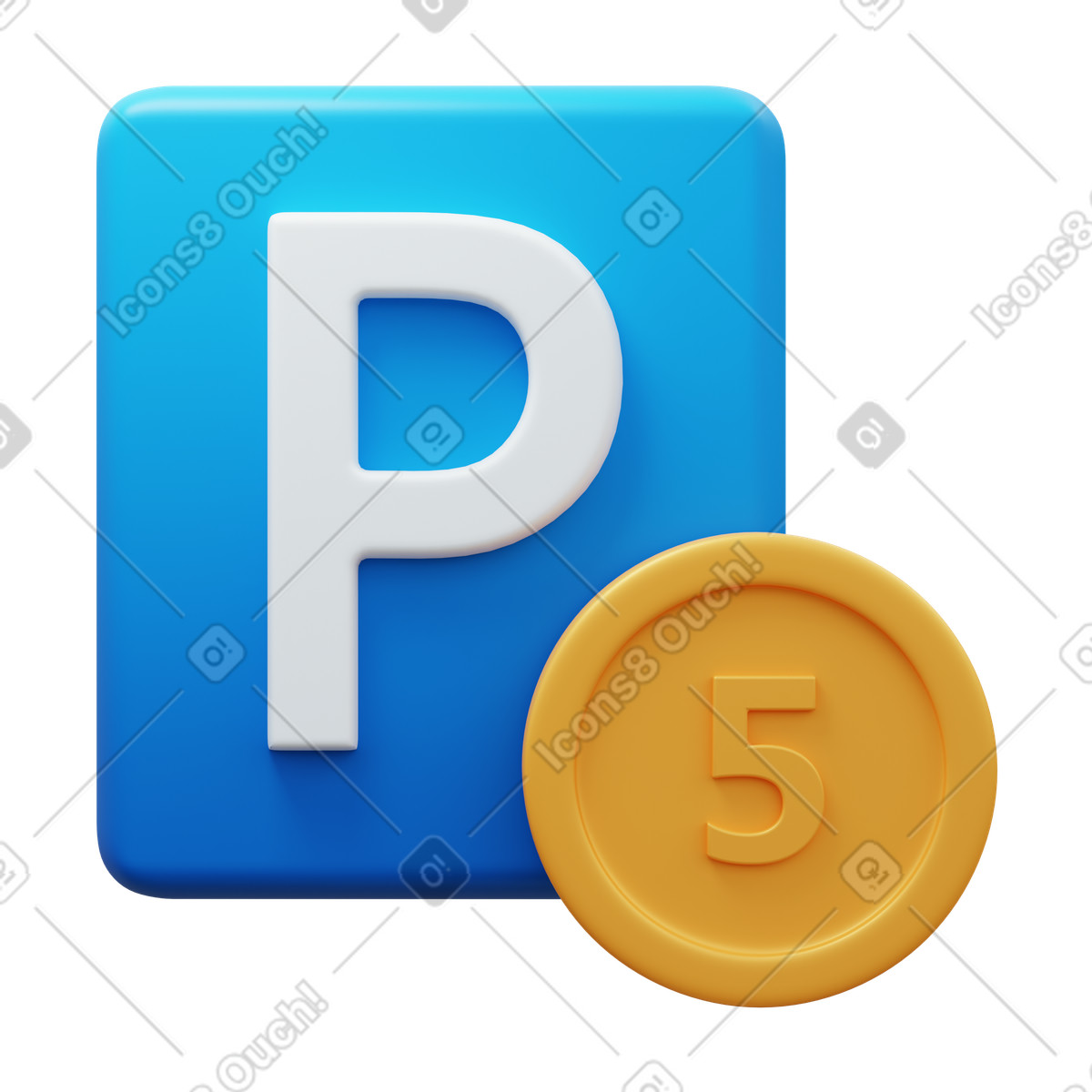 Kostenpflichtiger parkplatz-Illustration im 3D Fluency-Stil als Download in PNG, SVG