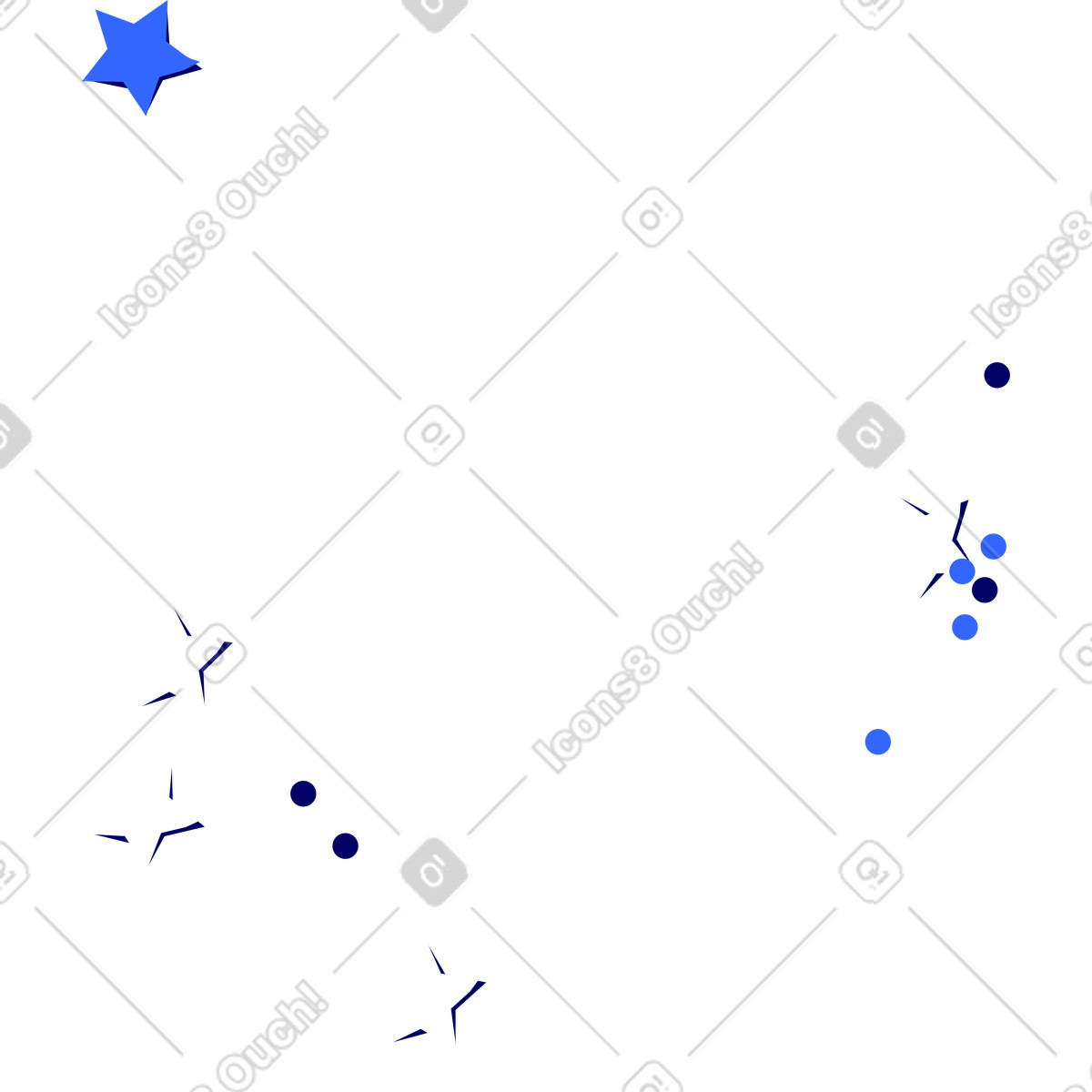 Confetti for holiday illustration in Lounge style download in PNG, SVG