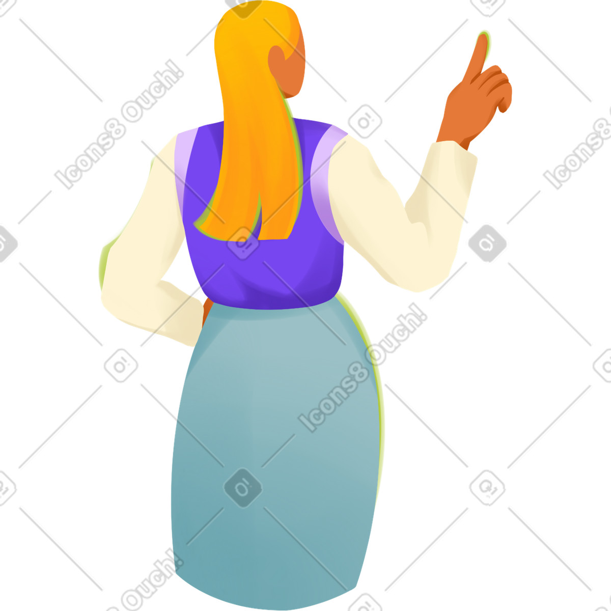下载 Dynamic 风格的 Woman 插画，支持 PNG、SVG 格式