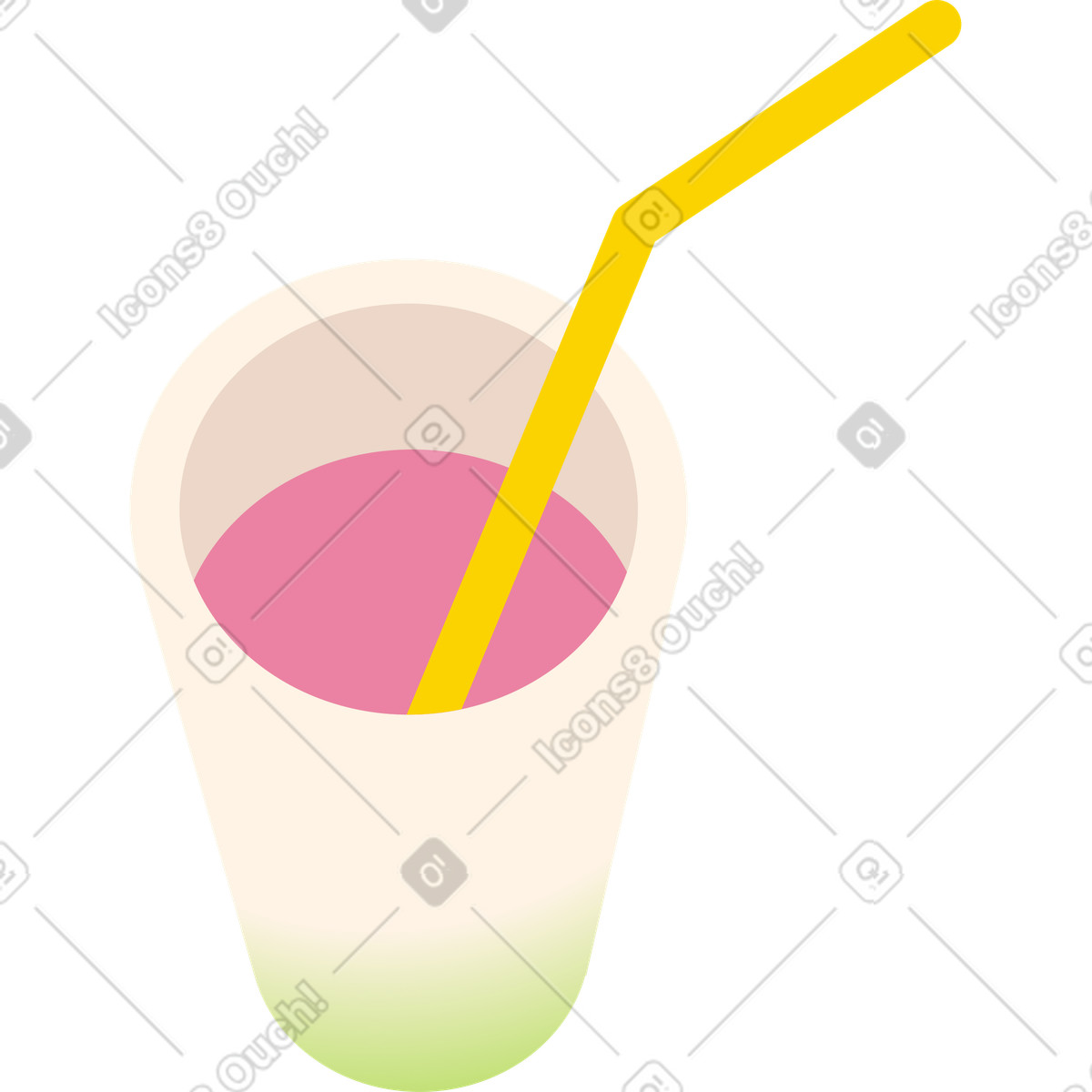 Ilustração de Copo com uma bebida em no estilo Fizzy para baixar em PNG, SVG