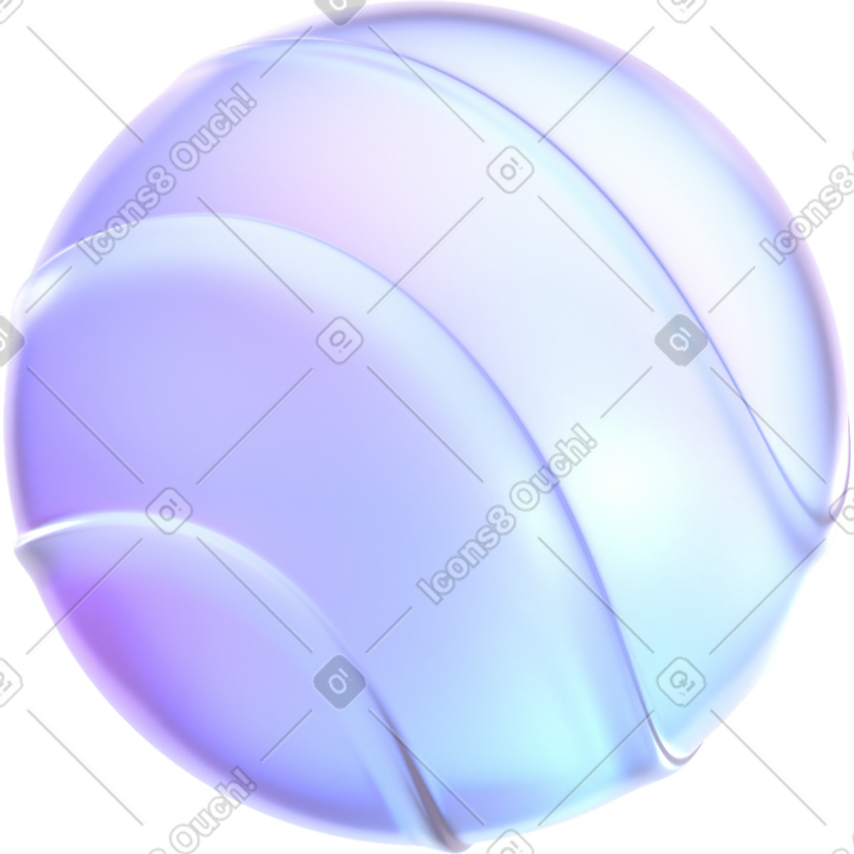 Ilustración animada Esfera de cristal con ondas en estilo 3D Glassy a descargar en GIF, Lottie (JSON), AE
