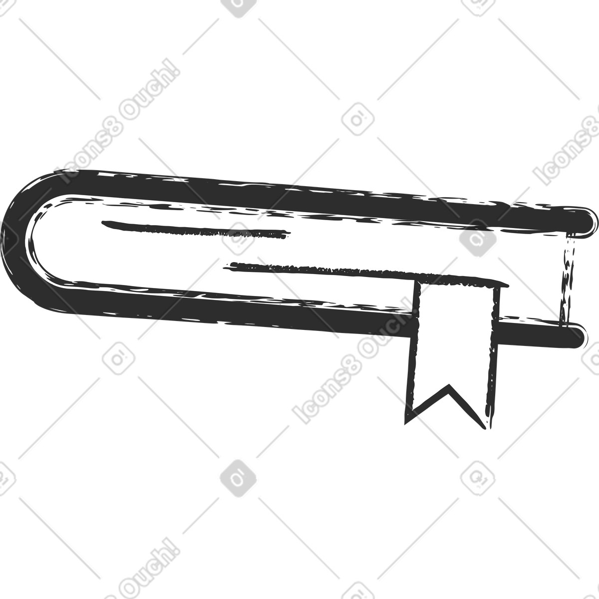 Ilustración Libro con marcador en estilo Graphite a descargar en PNG y SVG