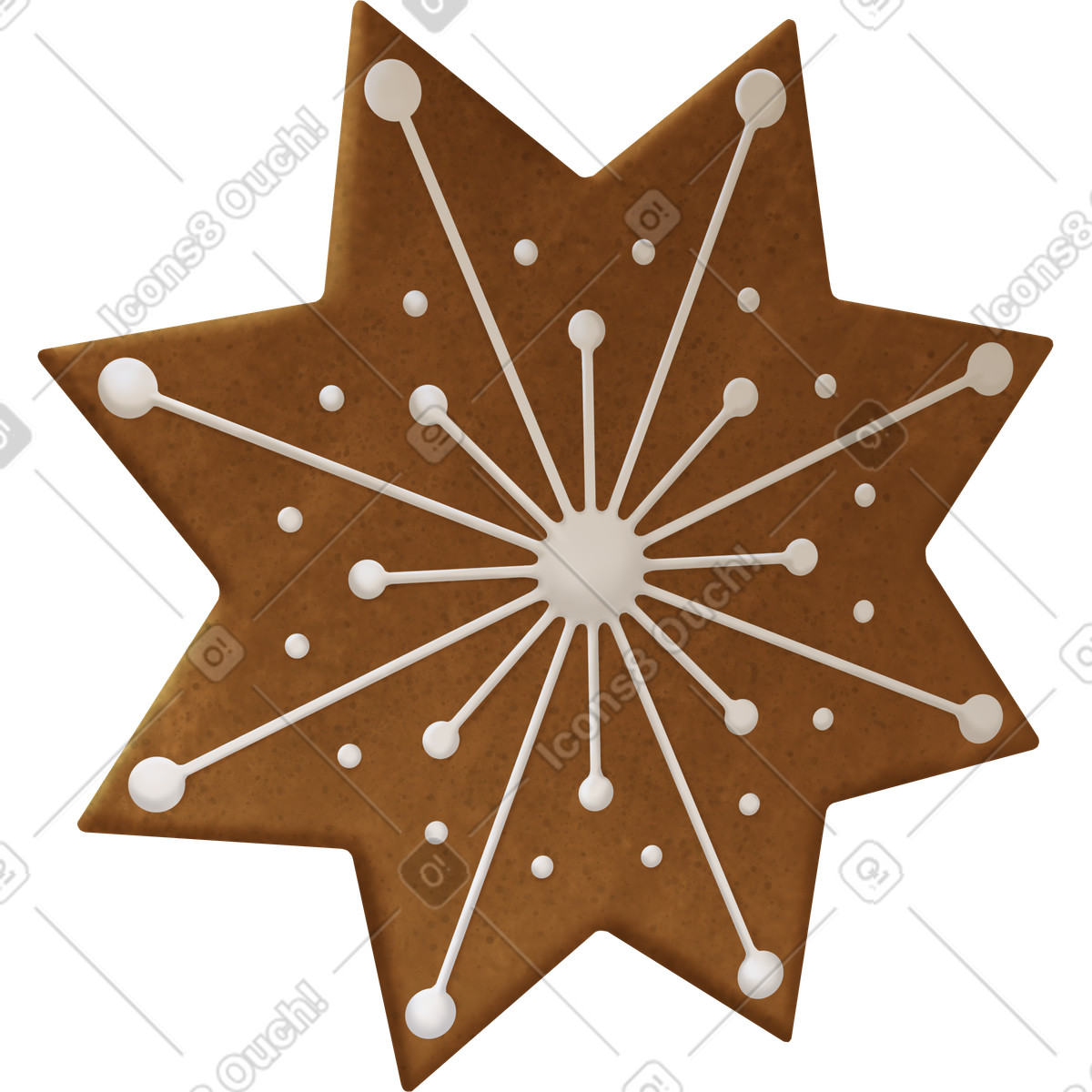 Star cookie-Illustration im Props-Stil als Download in PNG, SVG