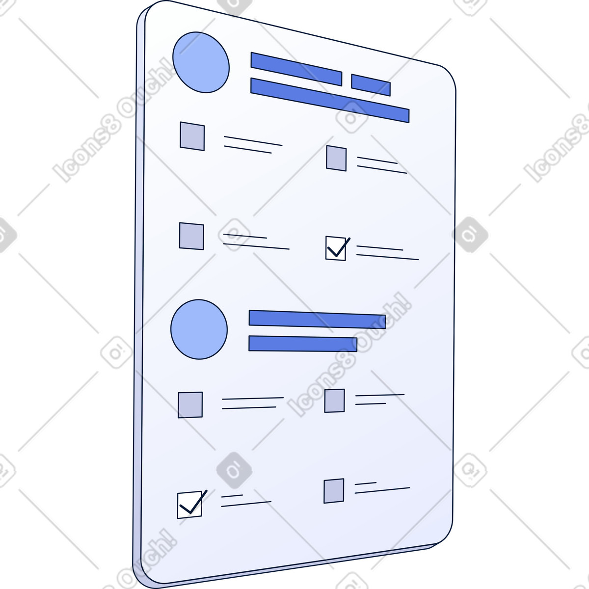 Frame with test illustration in PNG, SVG