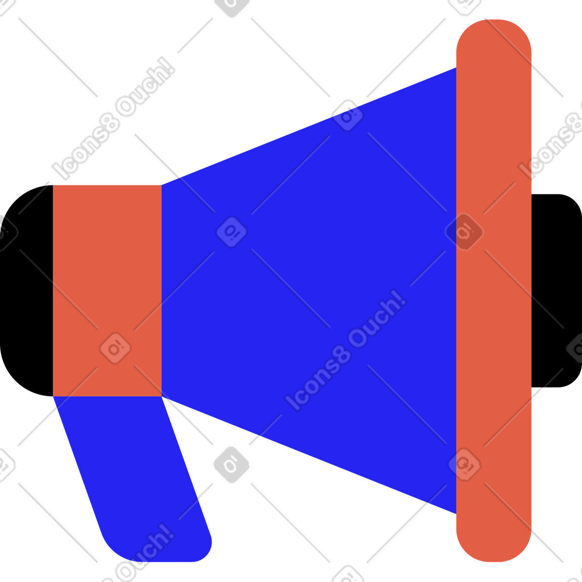 Lautsprecher-Illustration im Flat-Stil als Download in PNG, SVG