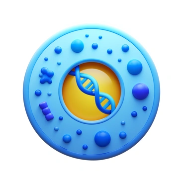 A cross-section of a cell showcasing the nucleus. Inside the nucleus, there is a prominent DNA polymerase enzyme depicted in action. The DNA strands are visible, with the DNA polymerase enzyme clearly interacting with them. Surrounding the nucleus are various organelles, such as mitochondria and ribosomes, in a stylized manner, providing context to the cellular environment. The overall scene emphasizes the molecular interactions occurring within the cell.