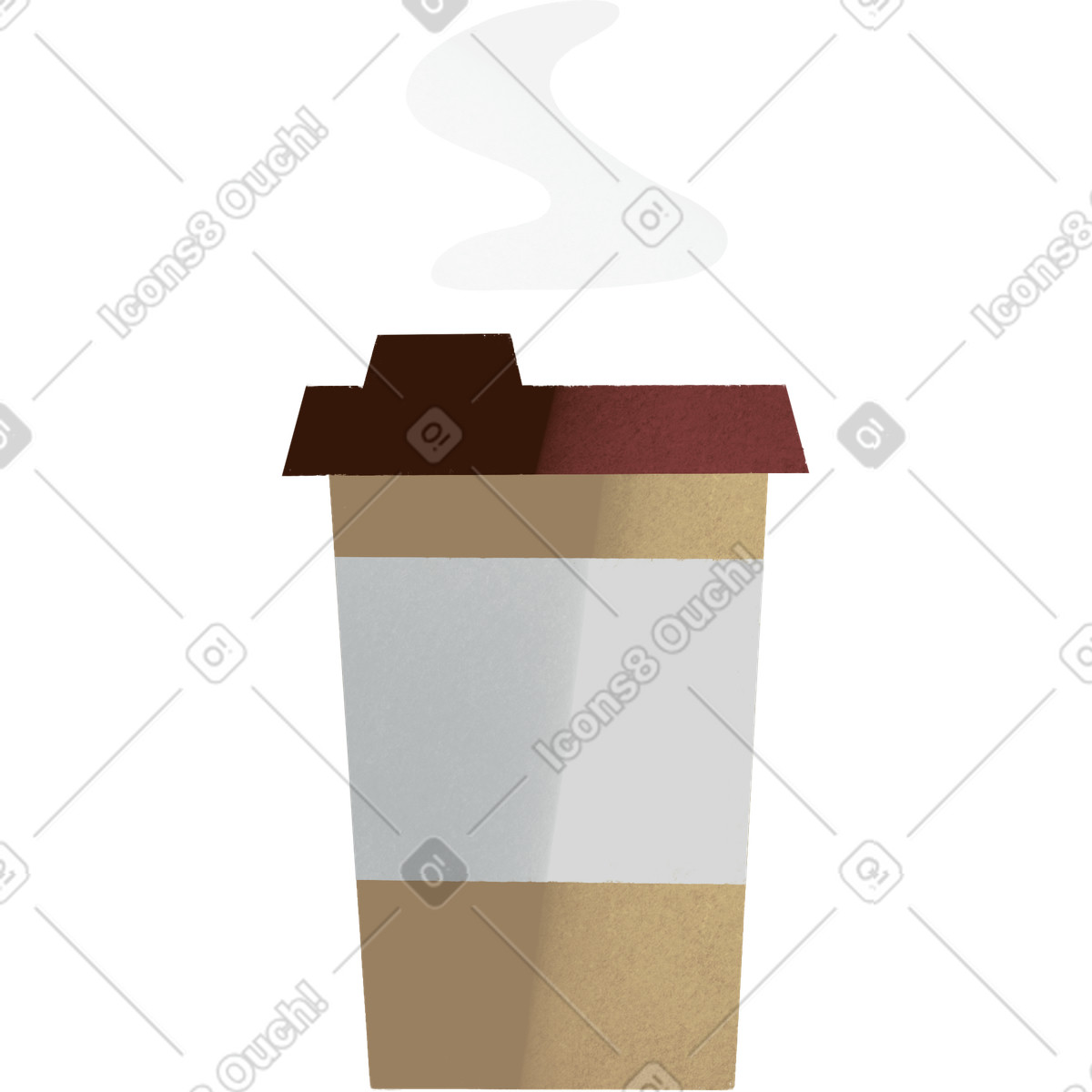 下载 Shine 风格的 Coffee in a paper cup 插画，支持 PNG、SVG 格式