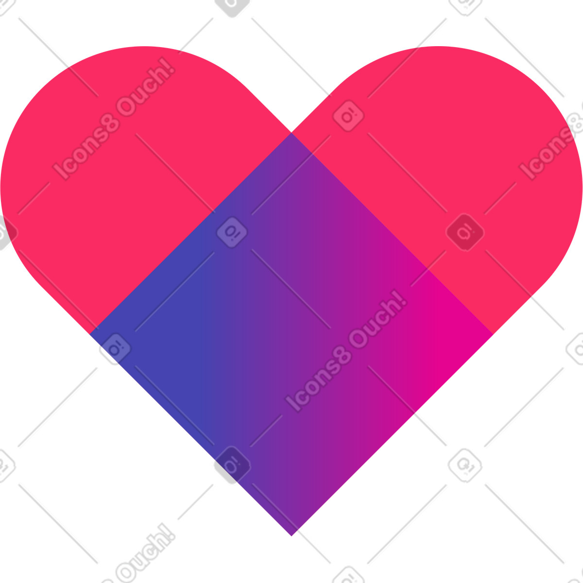 Icona del cuore illustrazione in stile Mix scarica in PNG, SVG