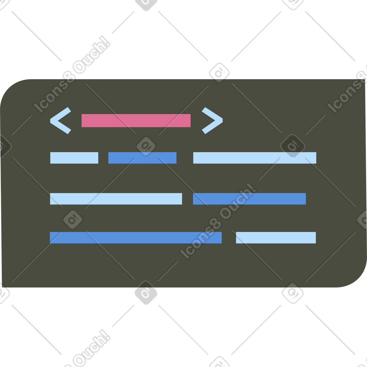 Code illustration in PNG, SVG