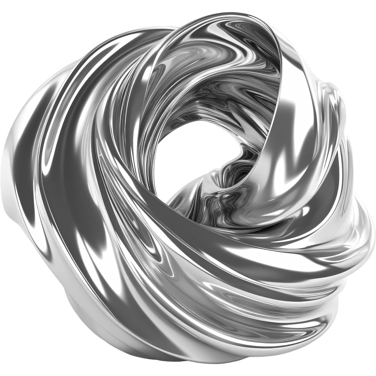 Metallic スタイルの メタリックな 3 d 抽象的なシルバーの形状 のイラストをPNG、SVG形式でダウンロード