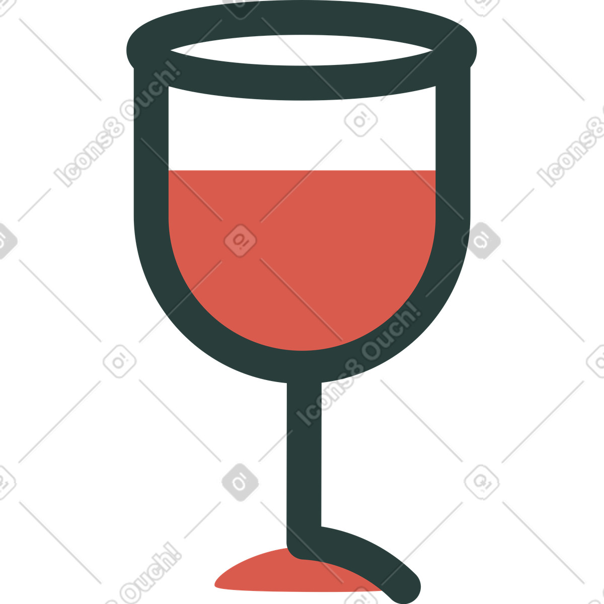 Ilustração de Copo vinho em no estilo Macaroni para baixar em PNG, SVG