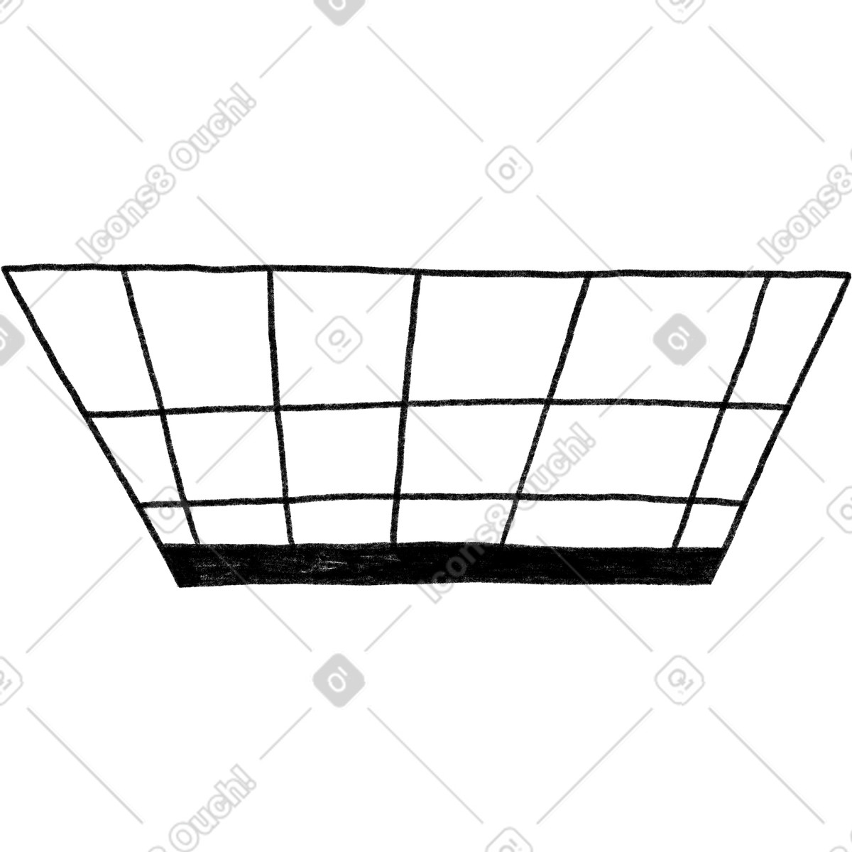 Black shopping basket-Illustration im Tutti-Stil als Download in PNG, SVG