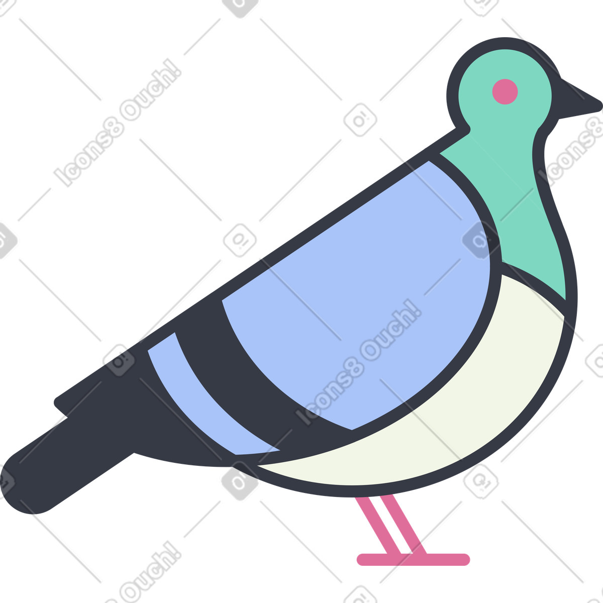 Taube-Illustration im Abstract-Stil als Download in PNG, SVG