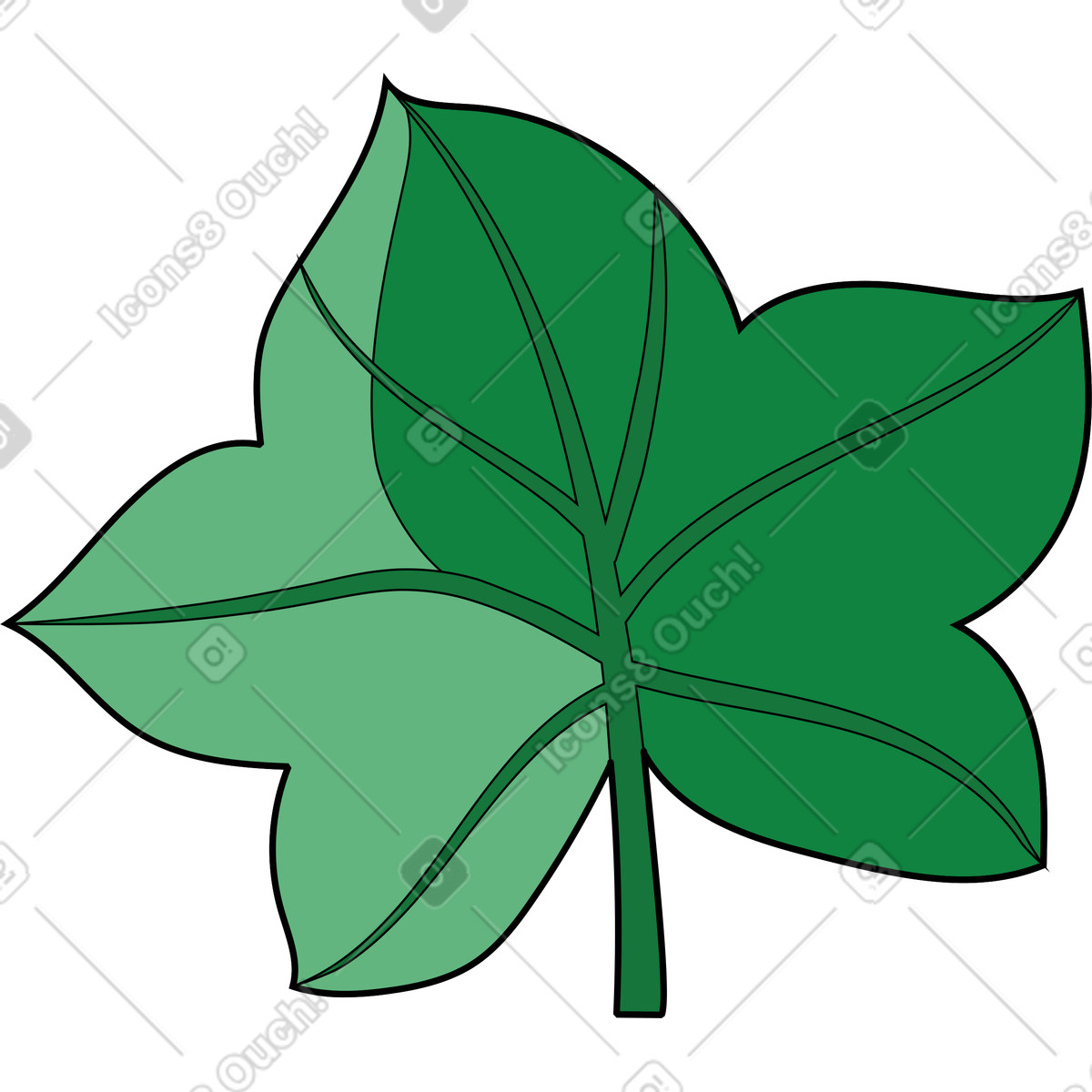 Foglia illustrazione in stile Surr scarica in PNG, SVG