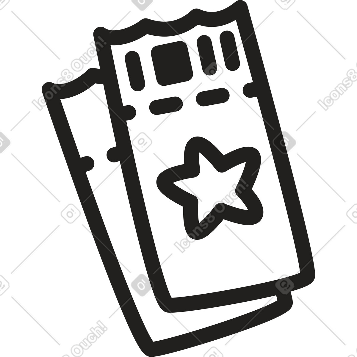 Biglietti illustrazione in stile Little scarica in PNG, SVG