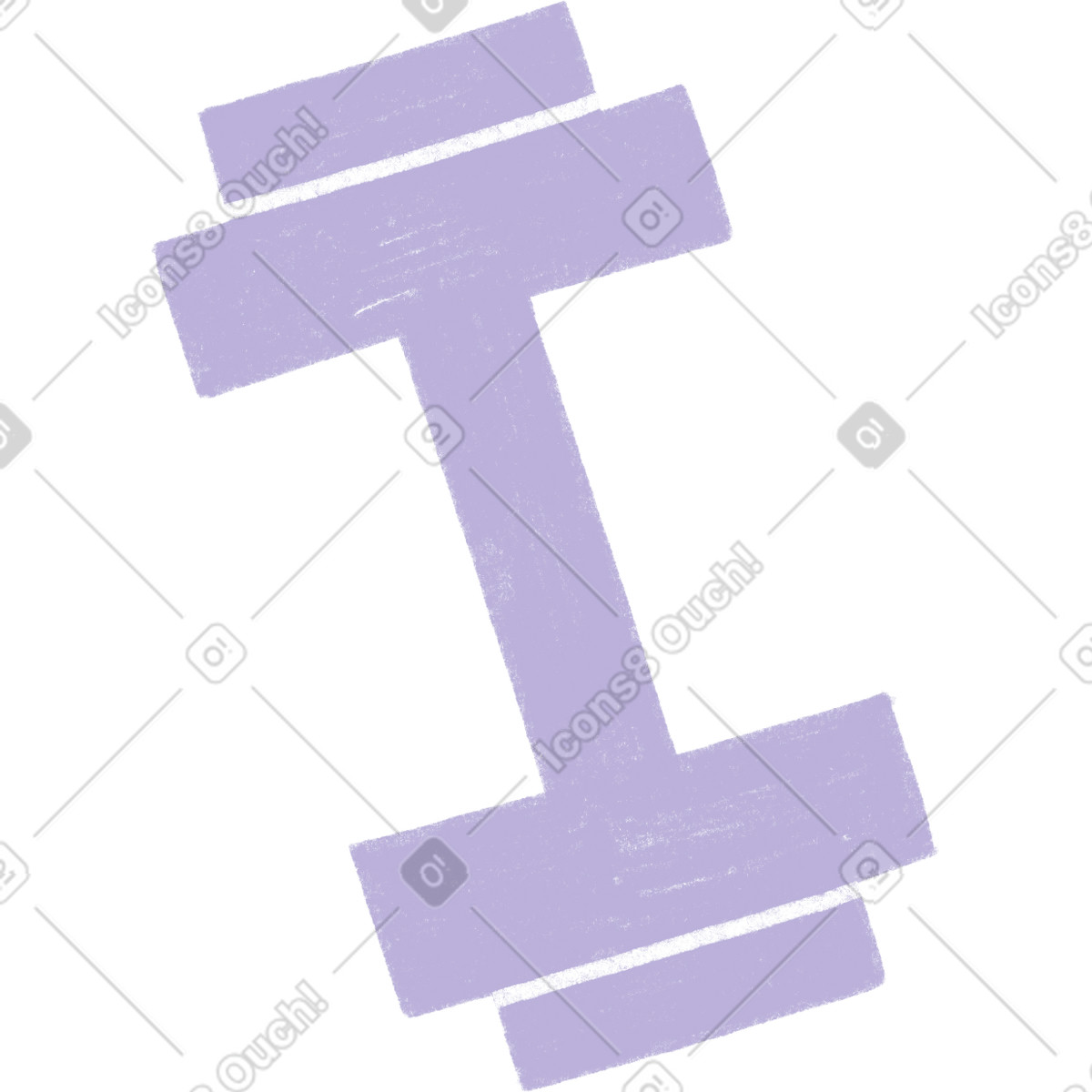 Illustration Purple dumbbell dans le style Tutti à télécharger aux formats PNG, SVG