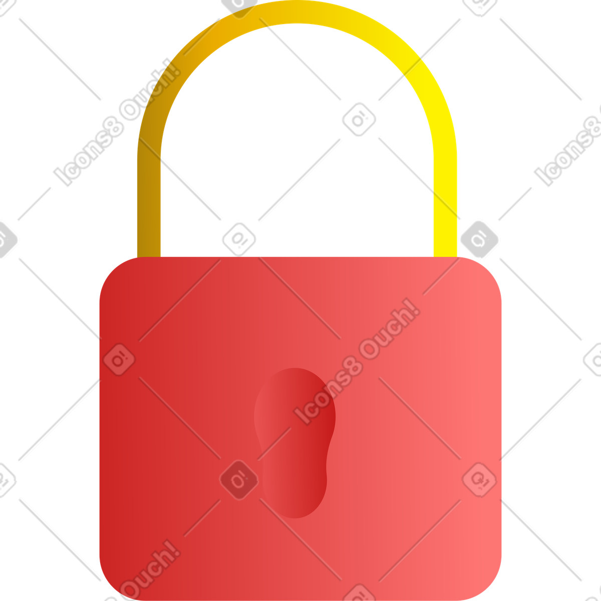 Lock illustration in Silky style download in PNG, SVG