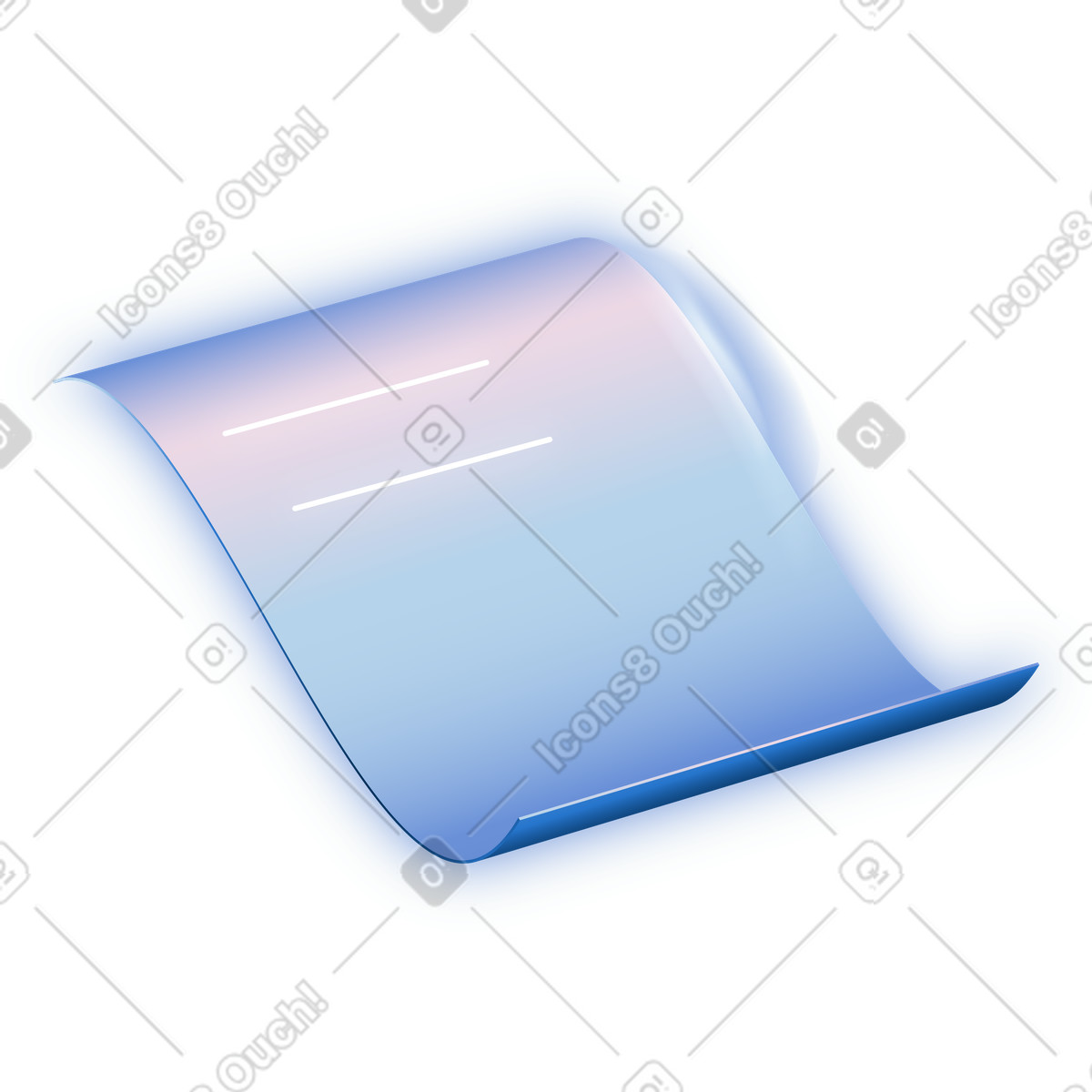 Sheet of paper illustration in Dimension style download in PNG, SVG