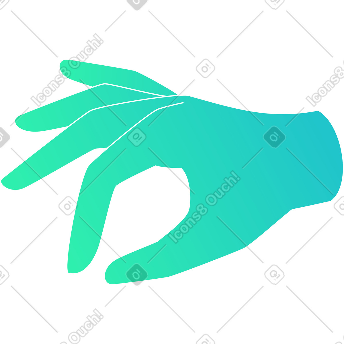 Mano illustration in Lucent style download in PNG, SVG