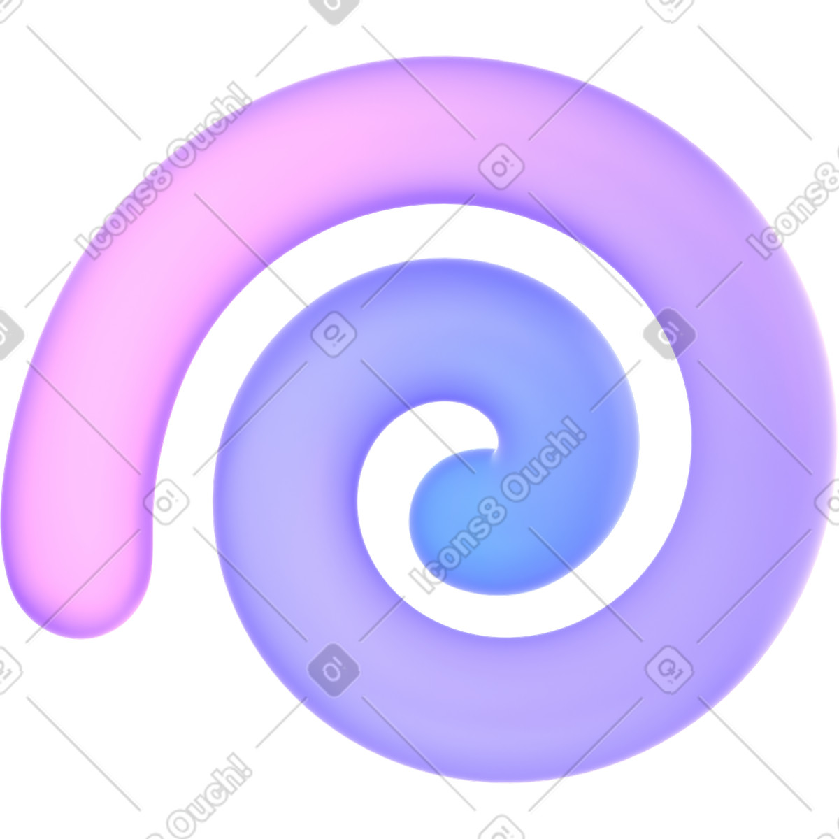 Spirale astratta illustrazione animata in stile 3D Glassy scaricabile in GIF, Lottie (JSON), AE