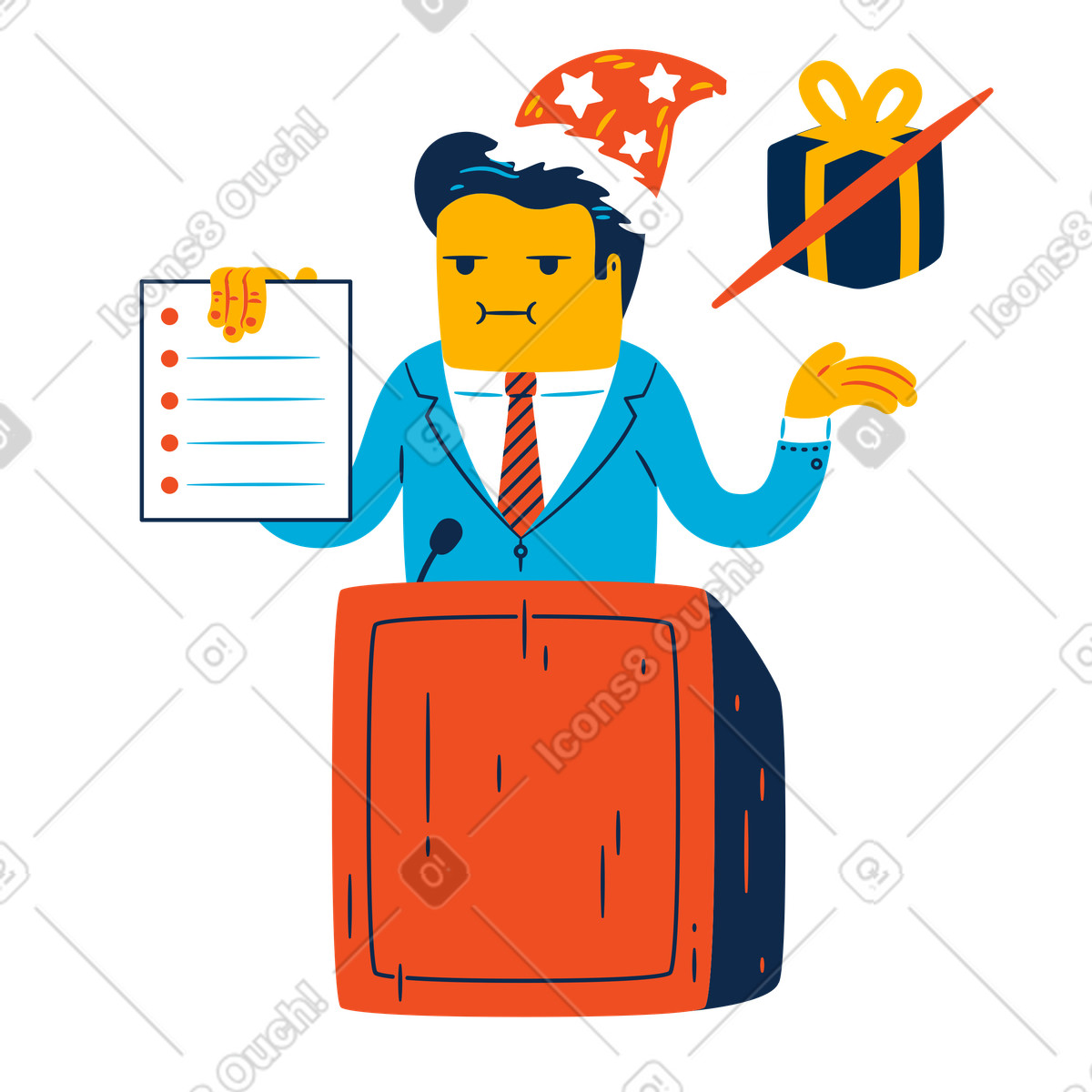Ilustración ¡no hay regalos de navidad para niños malos! en estilo Flame a descargar en PNG y SVG