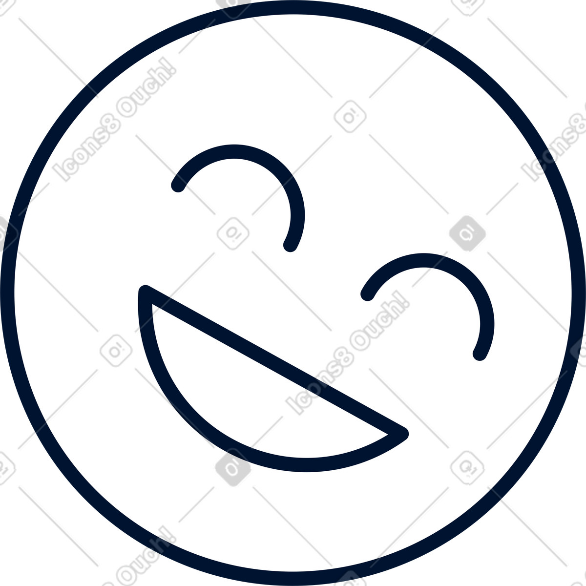 Emoji mit einem breiten lächeln-Illustration im Cubes-Stil als Download in PNG, SVG