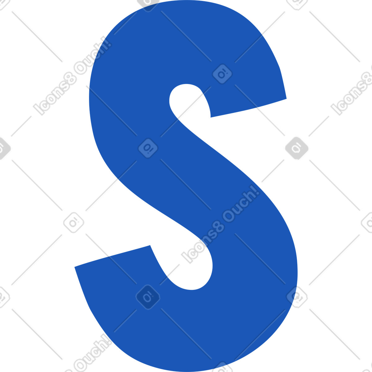 Lettera s illustrazione in stile Storyline scarica in PNG, SVG