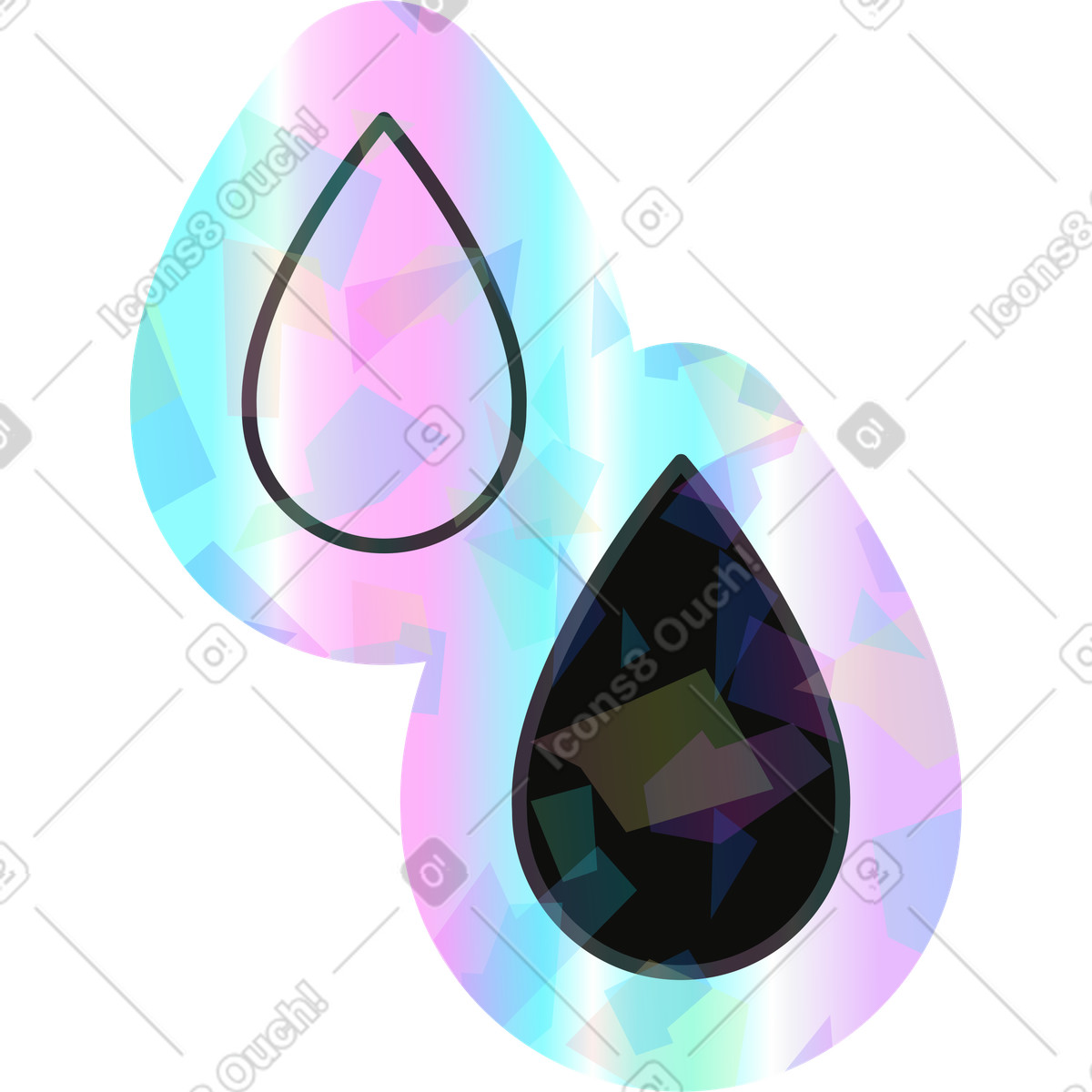 Ilustración Sangre en estilo Holostickers a descargar en PNG y SVG