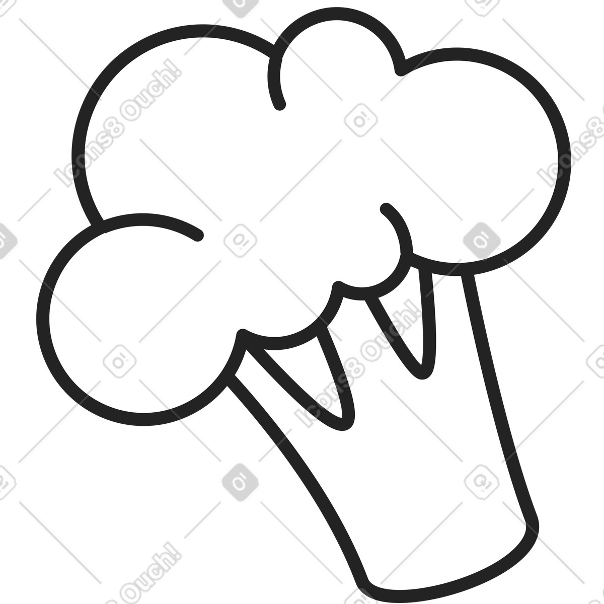 Cabbage illustration in Sammy Line style download in PNG, SVG