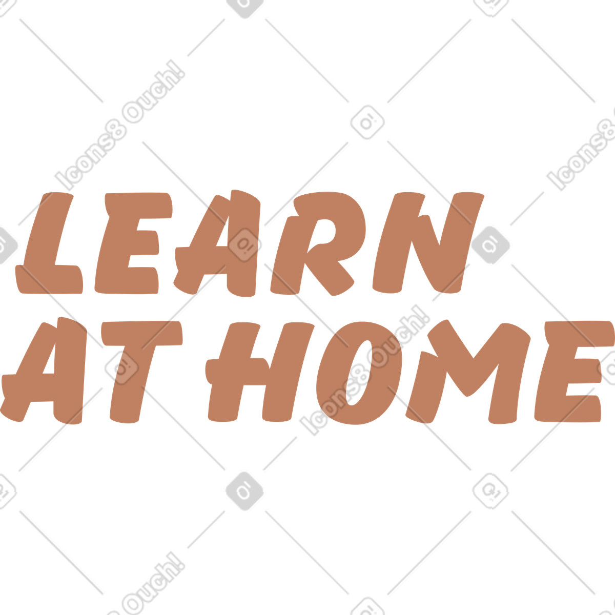 Learn at home illustration in Eastwood style download in PNG, SVG