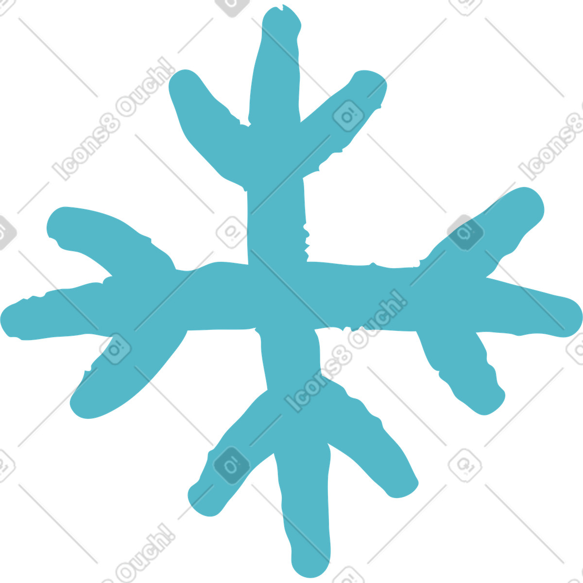 Illustration Flocon de neige dans le style Flamenco à télécharger aux formats PNG, SVG