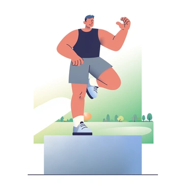 A calisthenics athlete with a toned physique is balancing on one hand atop a concrete wall. The athlete has short, dark hair and is wearing a fitted, sleeveless black workout top and gray athletic shorts. Their other hand is raised for balance, while their focused expression shows determination. The concrete wall has a rough texture, and in the background, there is a hint of a park with green grass and trees. The sunlight casts soft shadows on the wall, highlighting the athlete's form against the urban landscape.