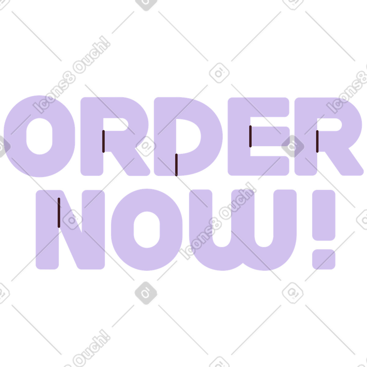 Illustration Commande de lettrage maintenant ! dans le style Folks à télécharger aux formats PNG, SVG
