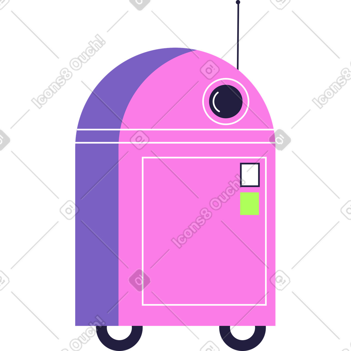 Illustration Robot dans le style Mellow à télécharger aux formats PNG, SVG