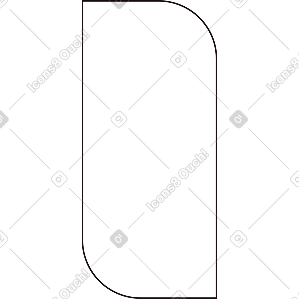 White shape illustration in Delight style download in PNG, SVG