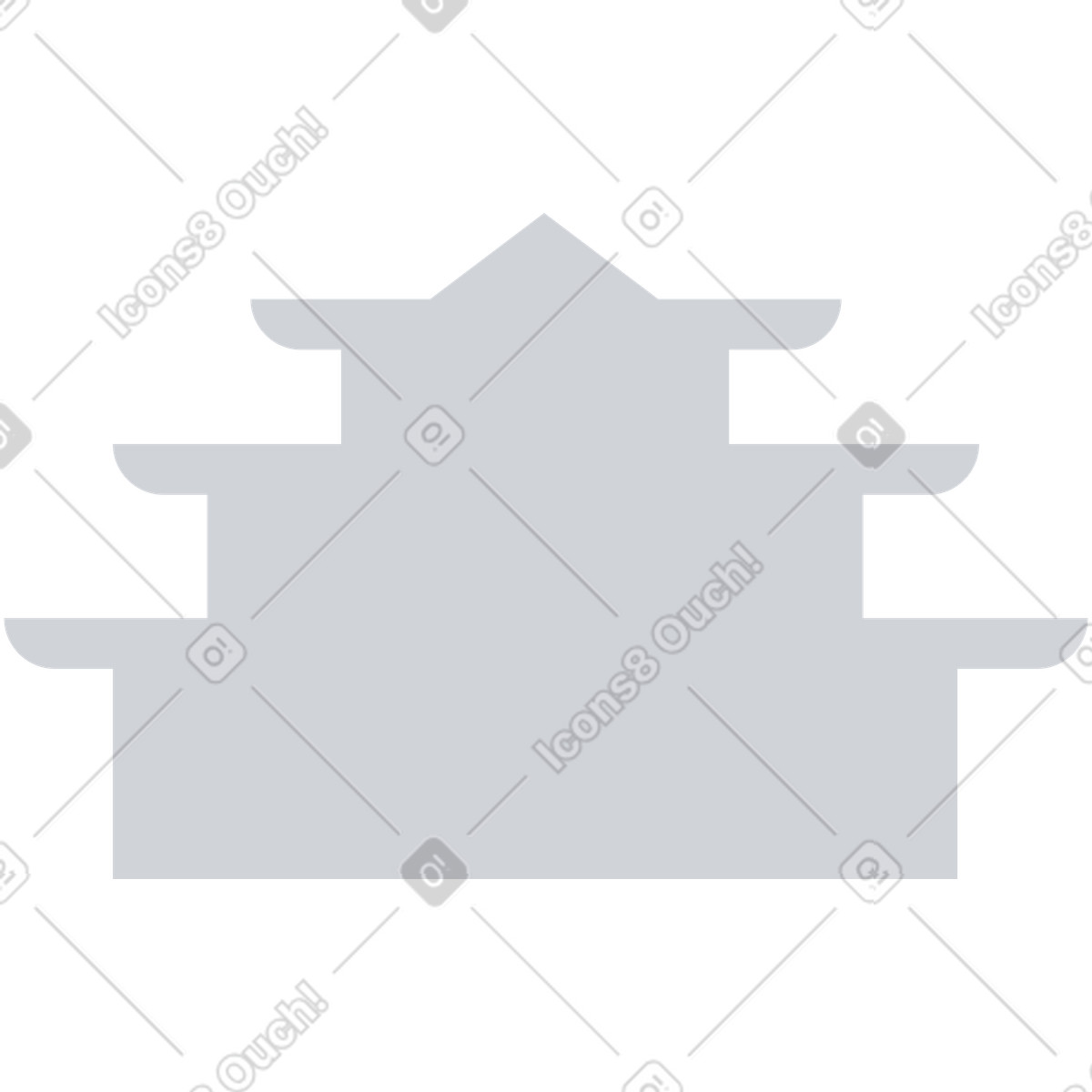 Illustration Pagode dans le style Urban à télécharger aux formats PNG, SVG