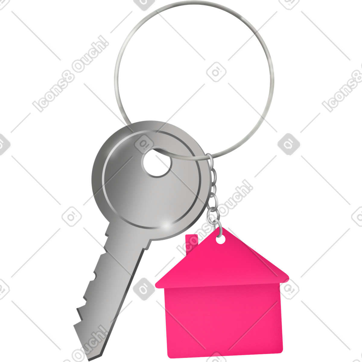 Ilustración Key with fob en estilo Jumble a descargar en PNG y SVG
