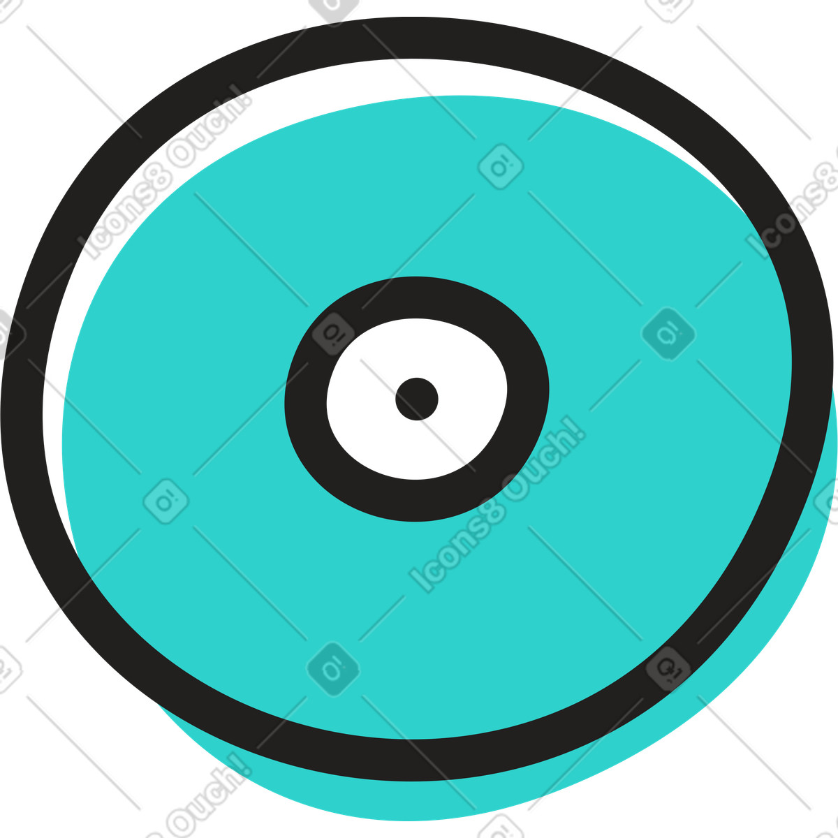 Record icon illustration in Little style download in PNG, SVG