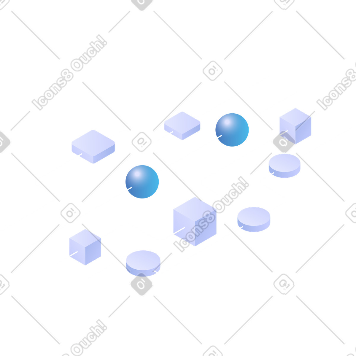 Streamlined data flow illustration in Quantum style download in PNG, SVG