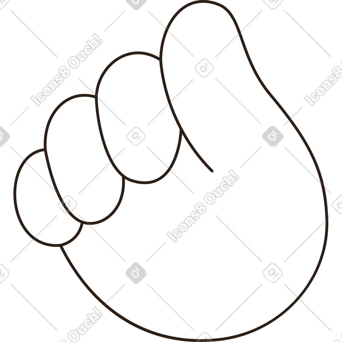 Ilustración Mano en estilo Plain a descargar en PNG y SVG