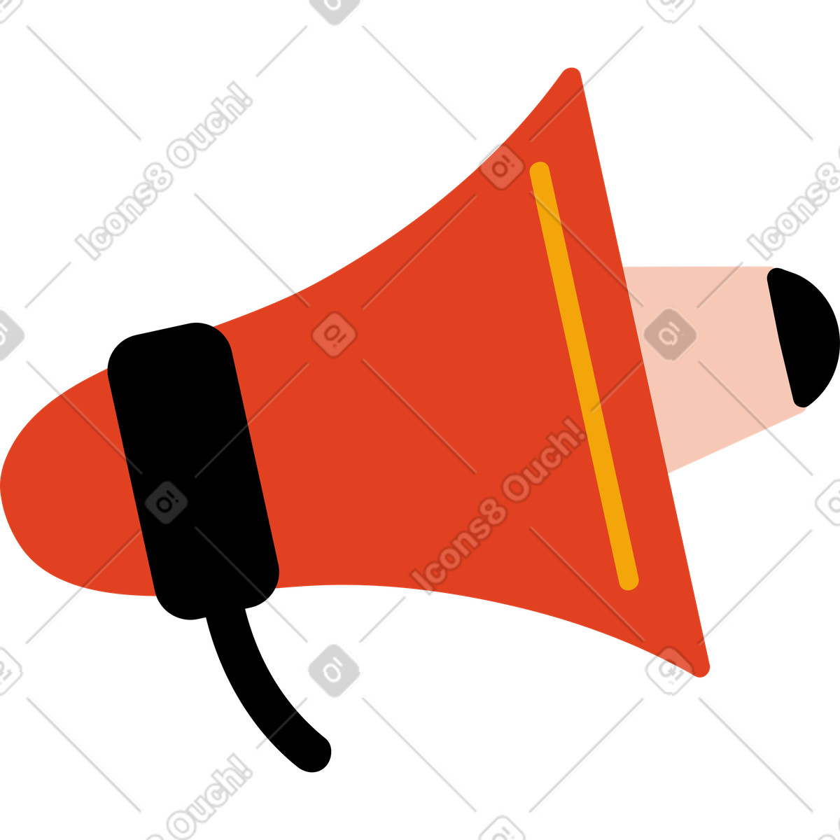 Illustration Haut-parleur rouge dans le style Jelly à télécharger aux formats PNG, SVG