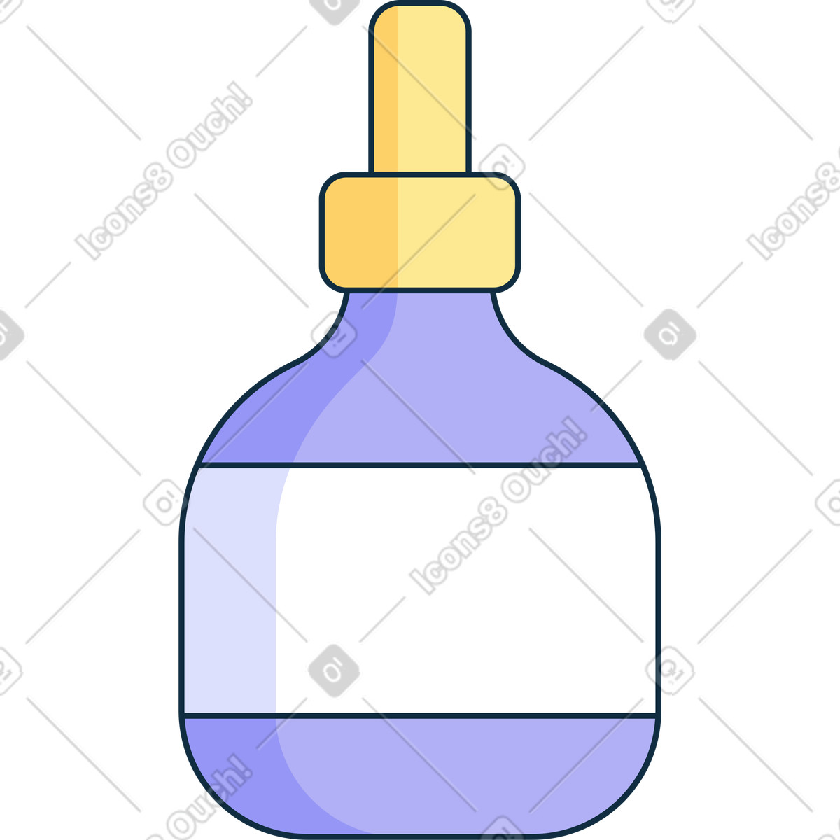 Illustration Bouteille de parfum dans le style Bubble gum à télécharger aux formats PNG, SVG